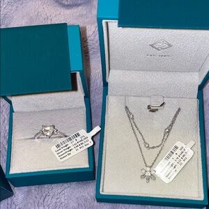 Elegant Silver Necklace and Ring